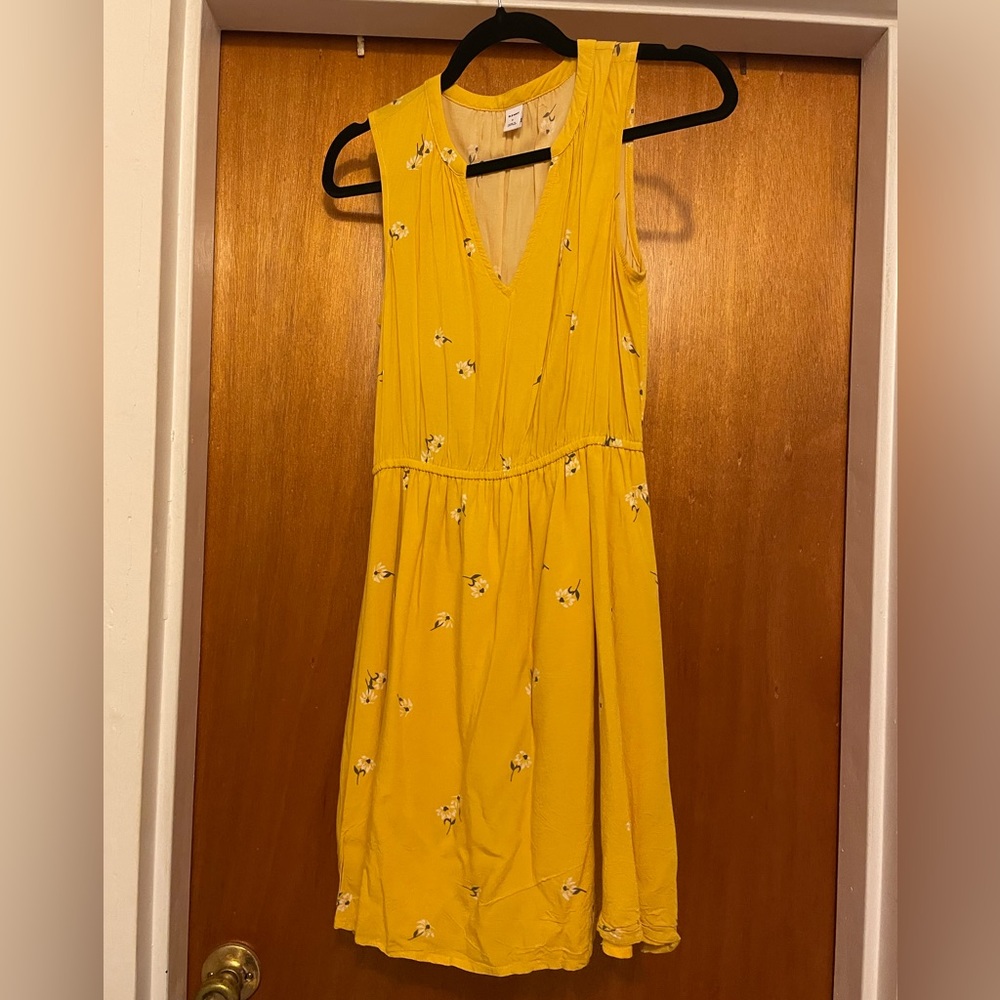 Yellow floral dress